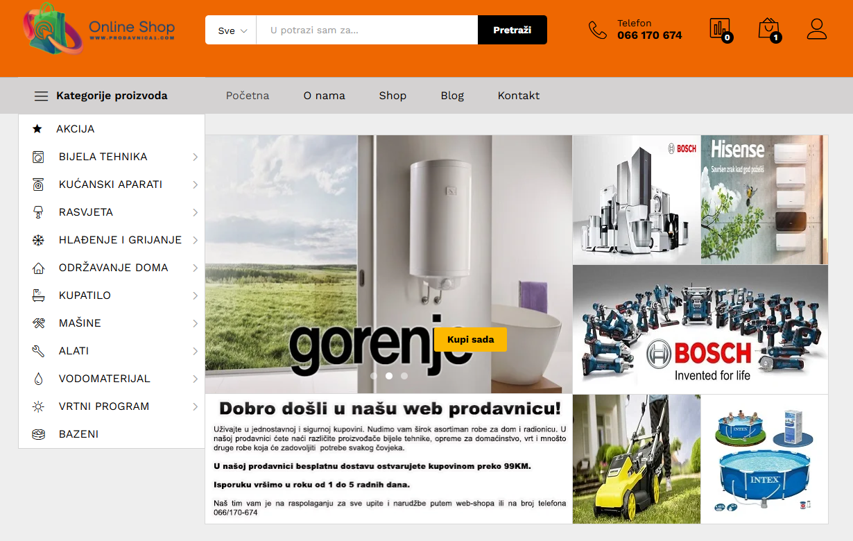 PRODAVNICA1.COM – Vaša prva online prodavnica